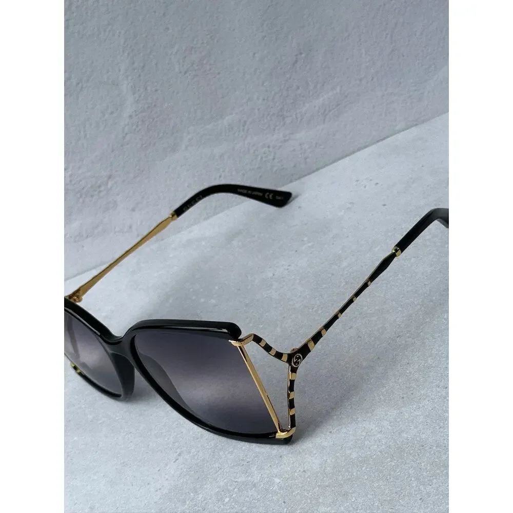 NEW Gucci GG0592S Mirror Grey Oversized Square Sunglasses $565